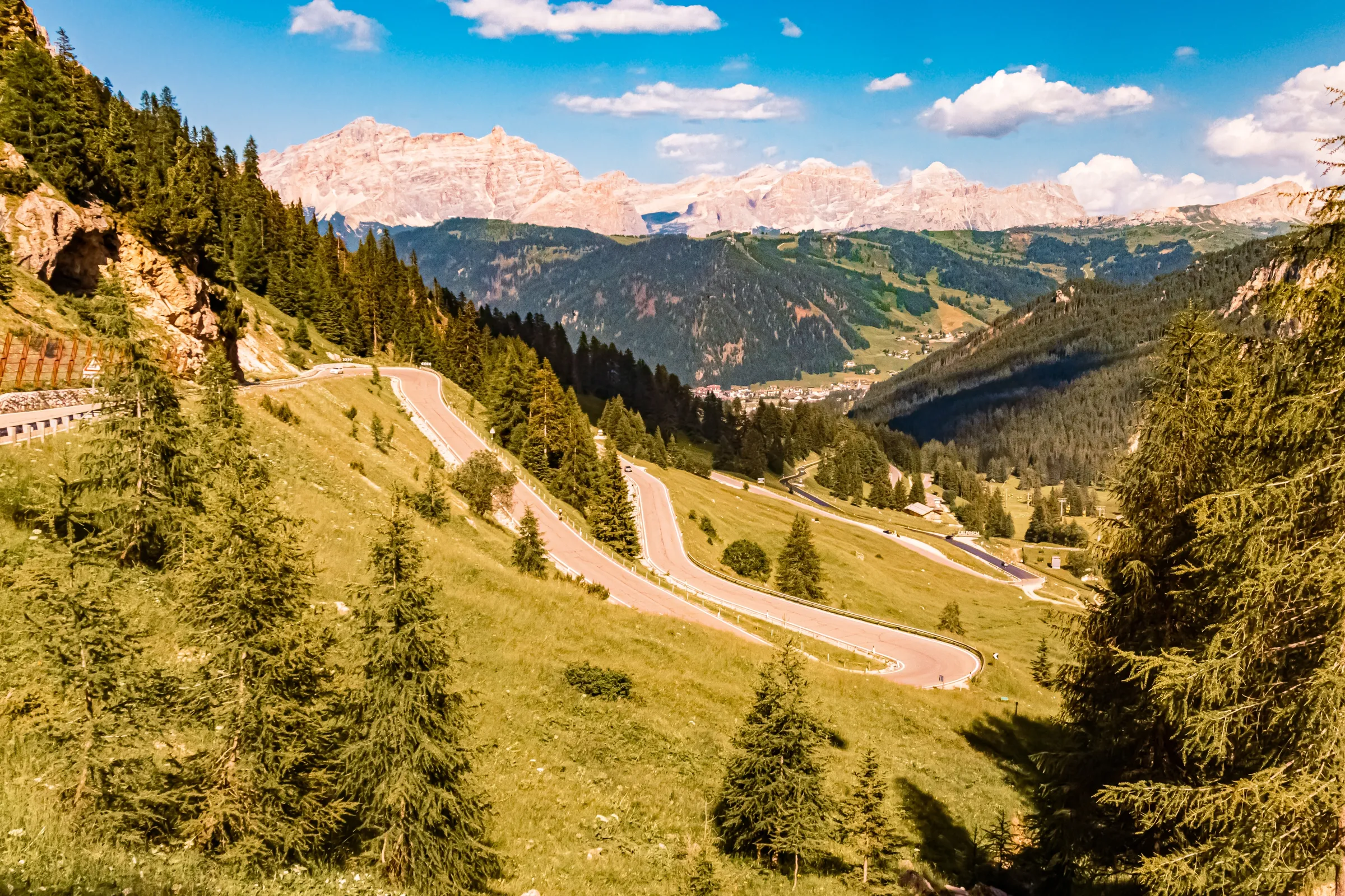 Winding road through a scenic landscape