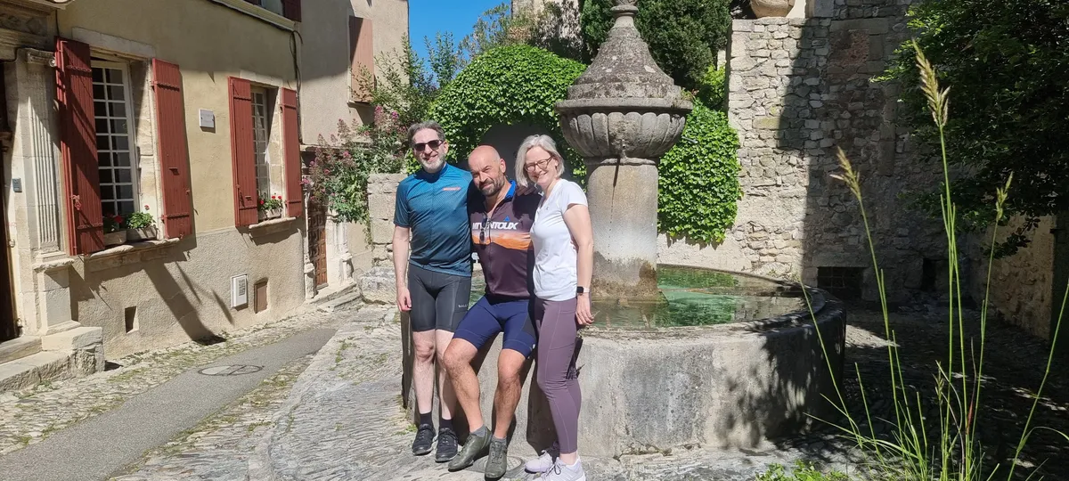 Group stopped for a break during tour