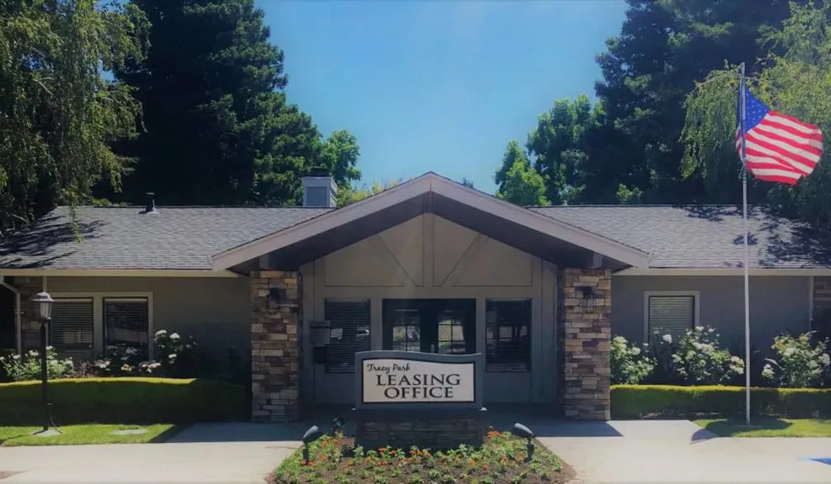 Tracy Park exterior with entrance sign
