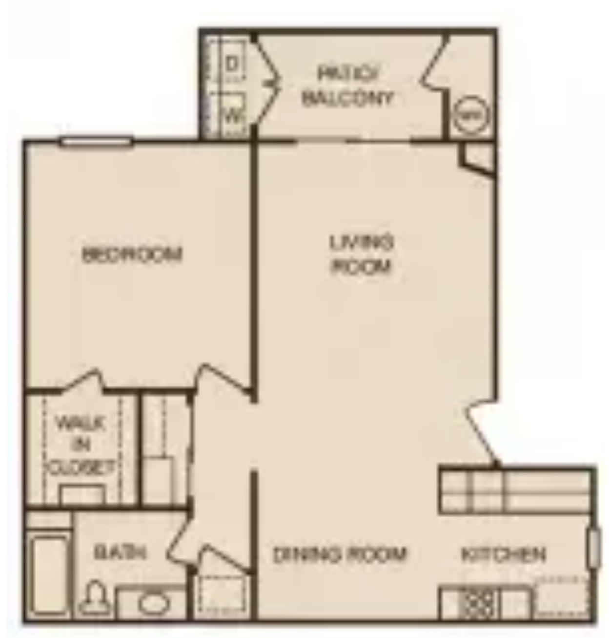 1 bed 1 bath floor plan layout