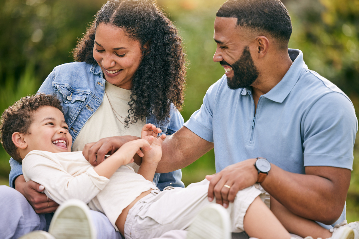 Friends smiling stock image