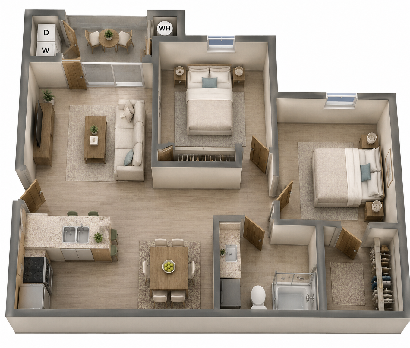 2x1 floor plan layout