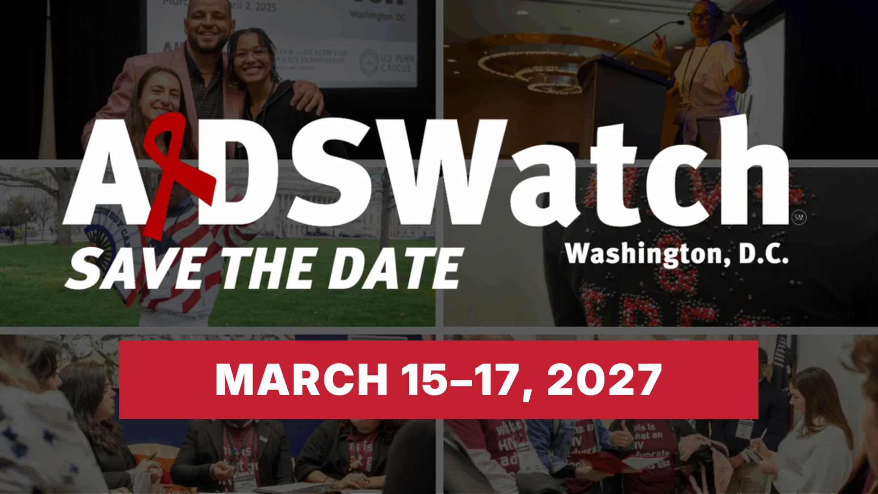 AIDSWatch 2026 Save the Date — Washington, D.C., March 16-18, 2026