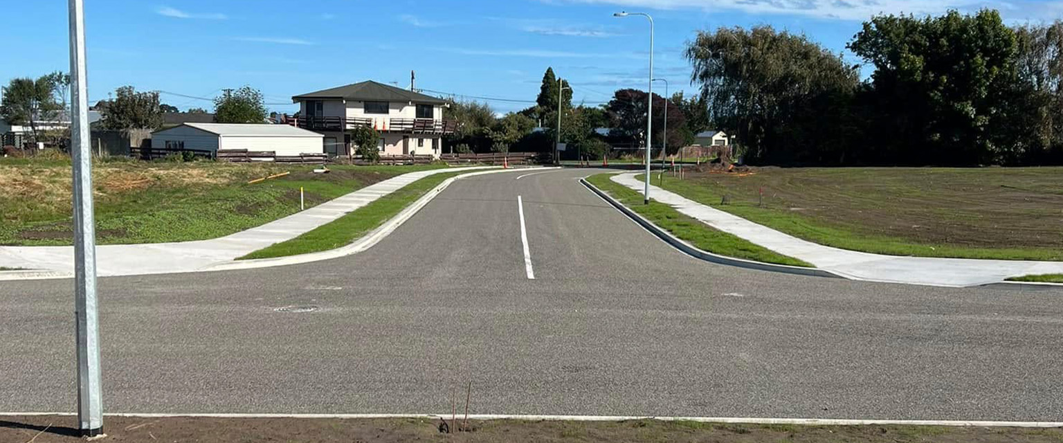 Boss Civil roading and driveway construction on a Whanganui subdivision