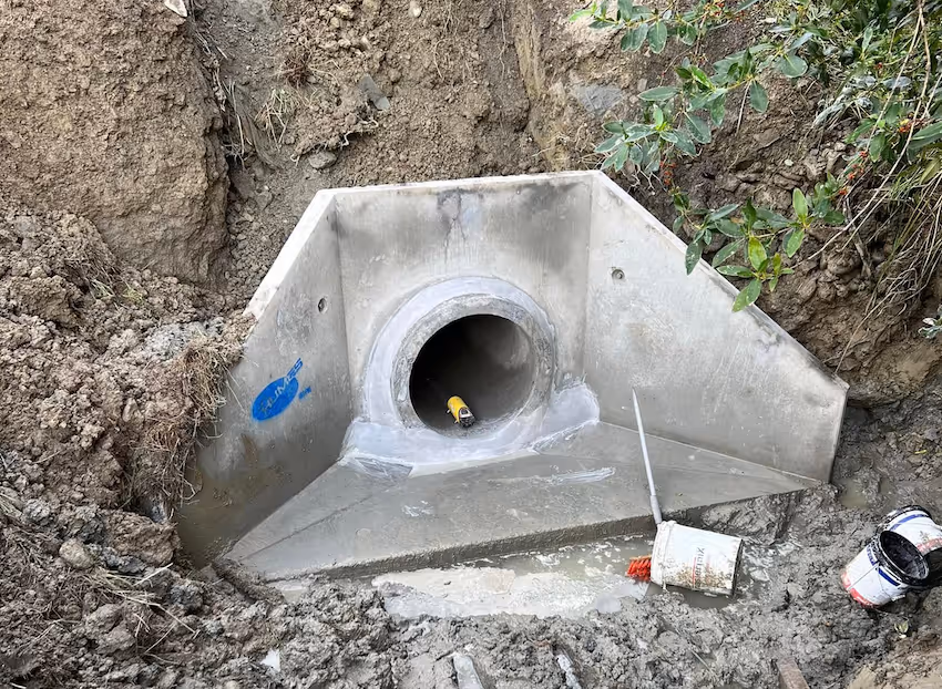Completed drainage works by Boss Civil in Whanganui