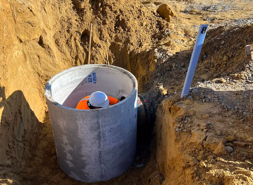 Wastewater drainage system installed by Boss Civil, Whanganui
