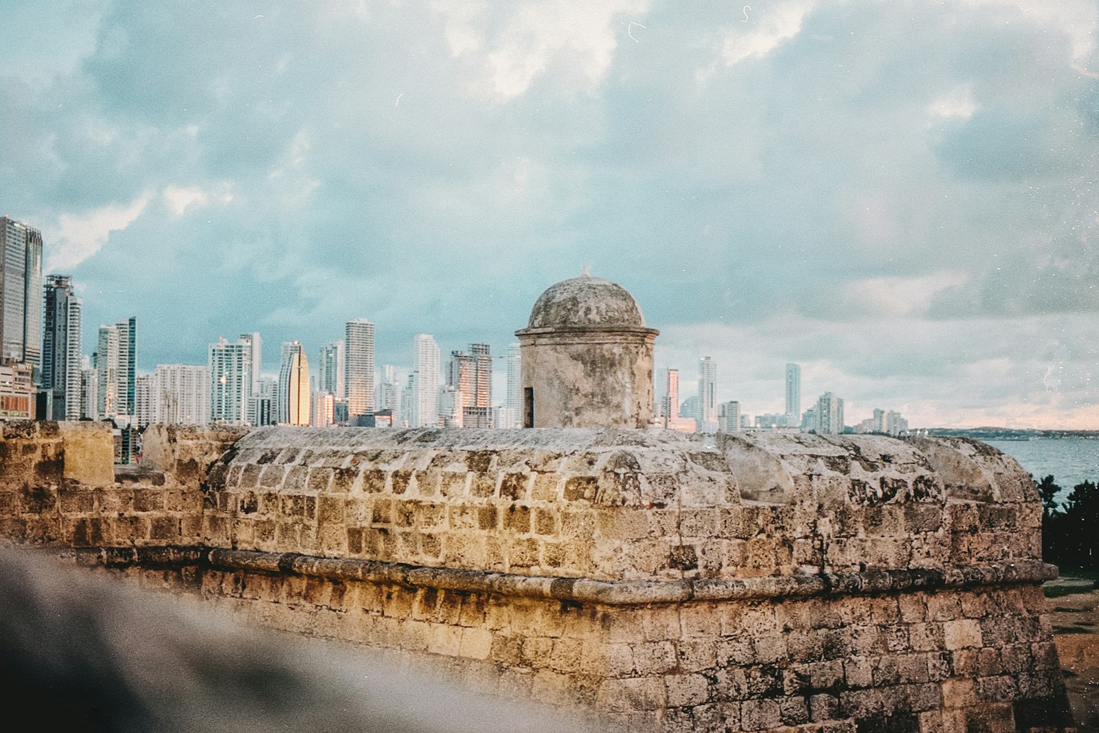 The view over Cartagena from the top of the old city wall. Photo by felipe prieto on Unsplash.