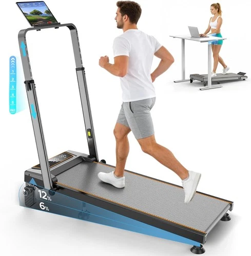 Walking Pad Treadmill with 12% Incline & Handle Bar Height Adjustable for Home.. - Picture 1 of 9