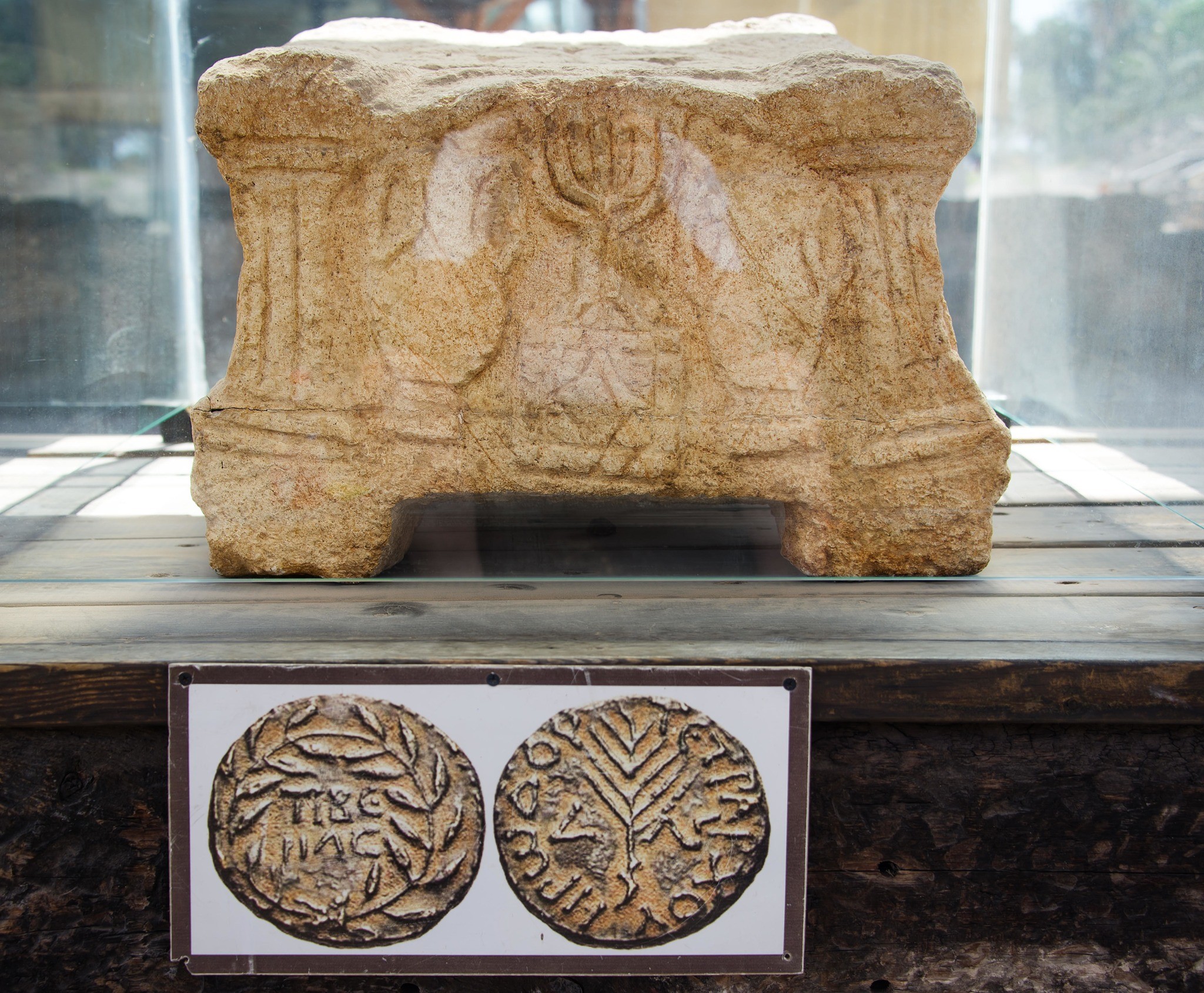 A Stone Table discovered in the Synagogue in Magdala, Galilee