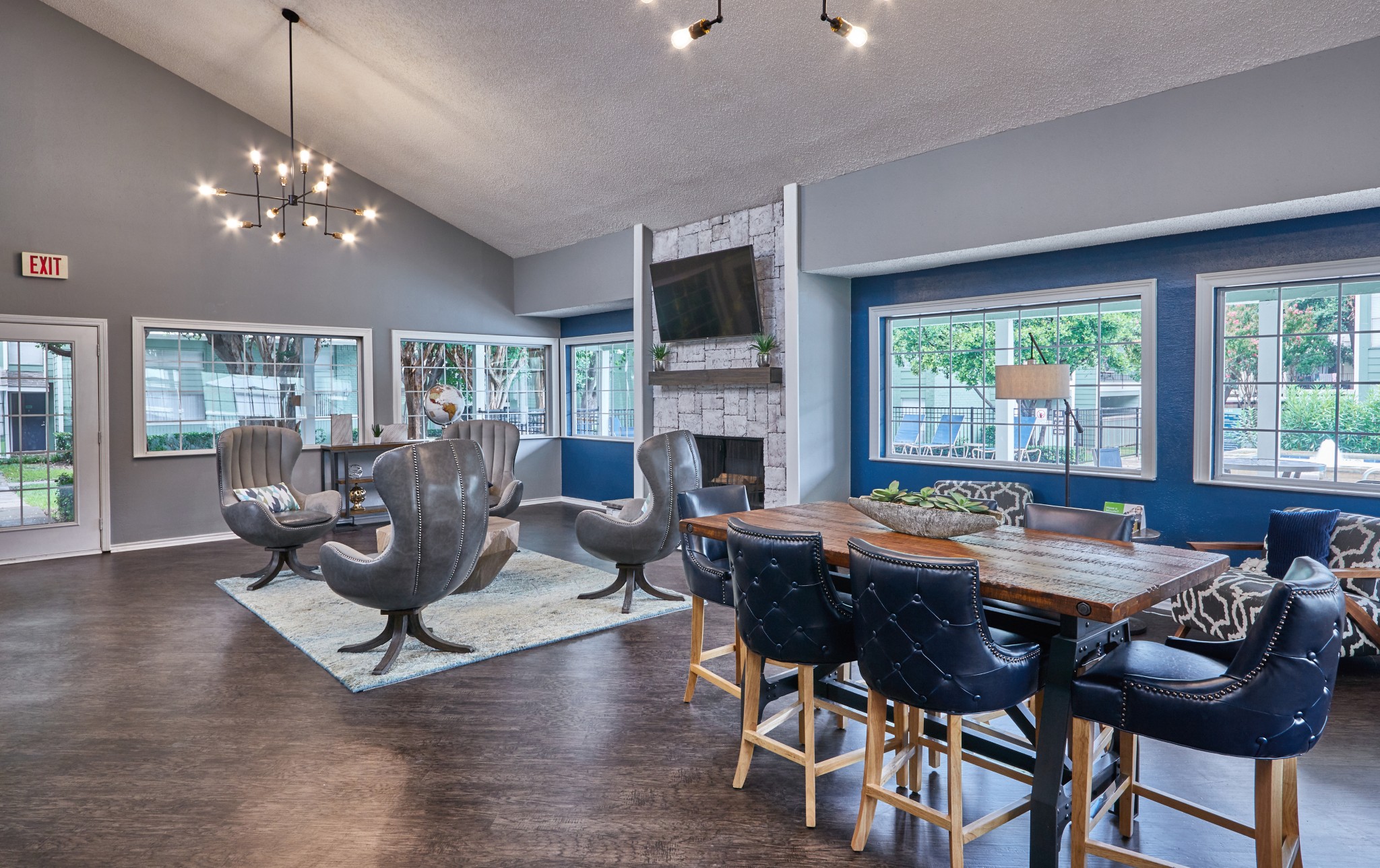 Clubhouse Interior at The Jade Apartments in Addison, Texas, TX