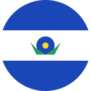 Bandera de Corea del Norte con franja blanca central y círculo azul con símbolo amarillo y verde.