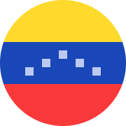 Bandera de Colombia con franjas horizontales amarilla, azul y roja en un círculo.