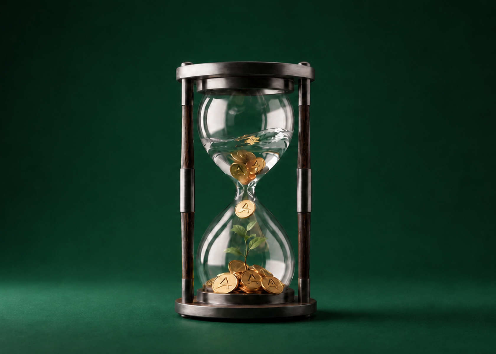 Hourglass representing investing over different time horizons
