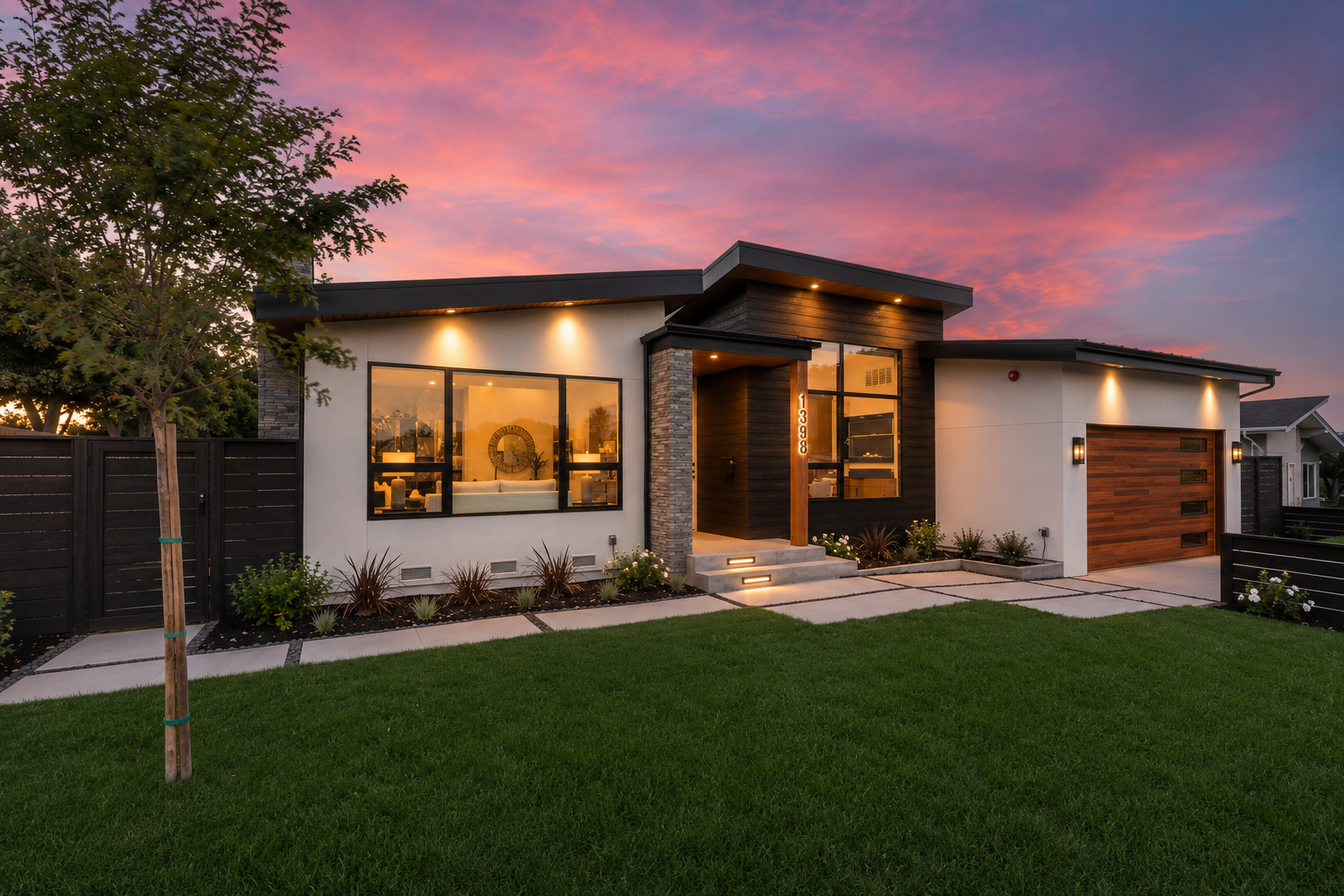 BARC custom home — twilight