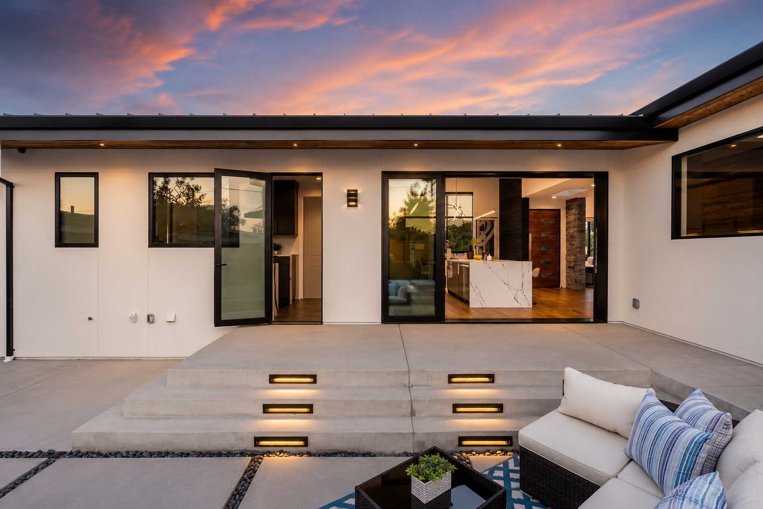 Back patio twilight