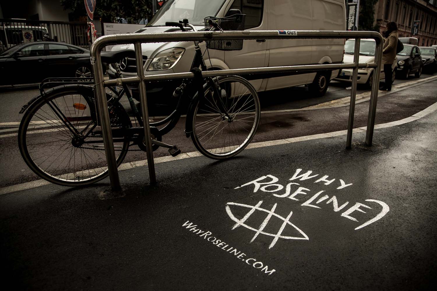 green graffiti advertising roseline 