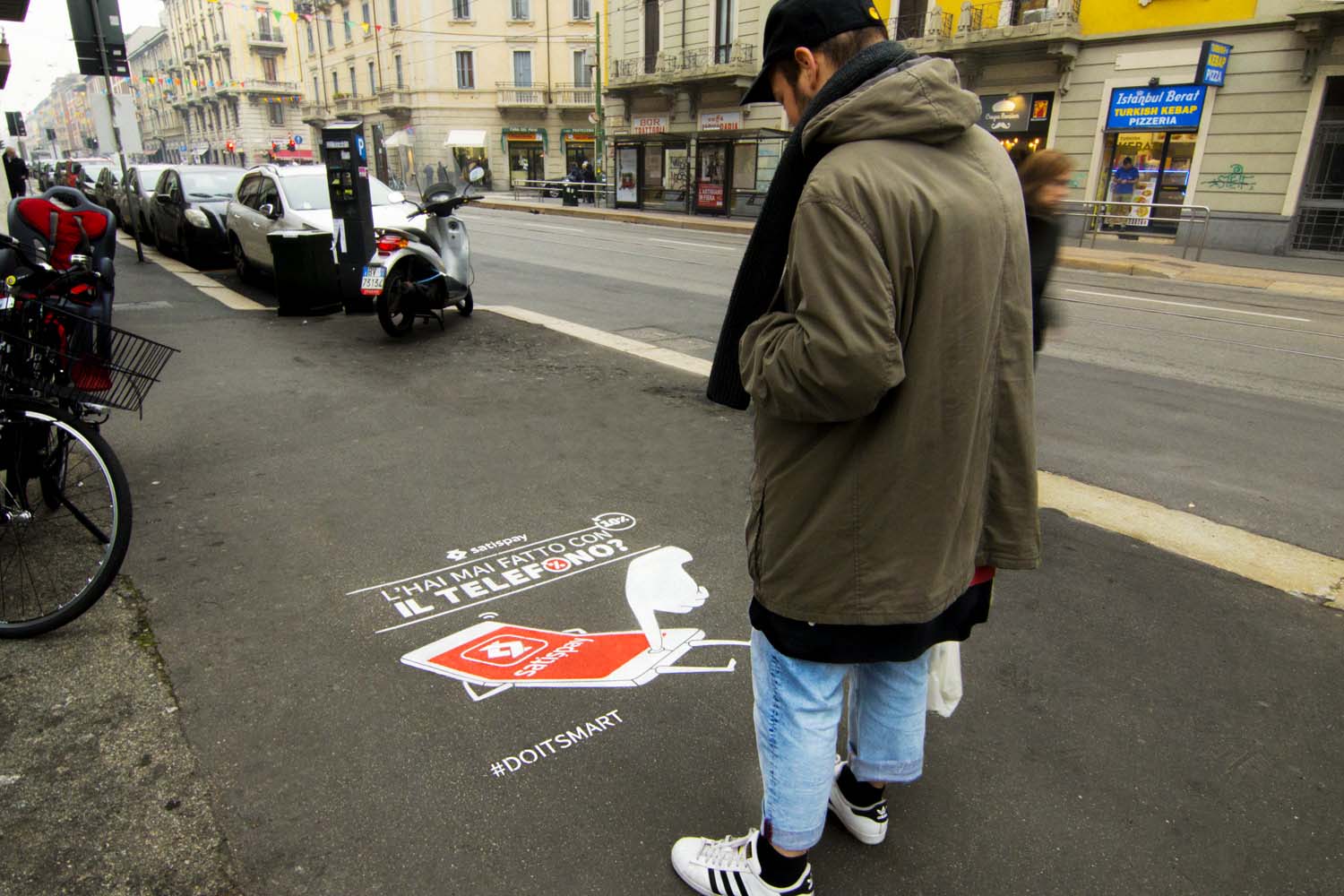 graffiti pubblicità satispay