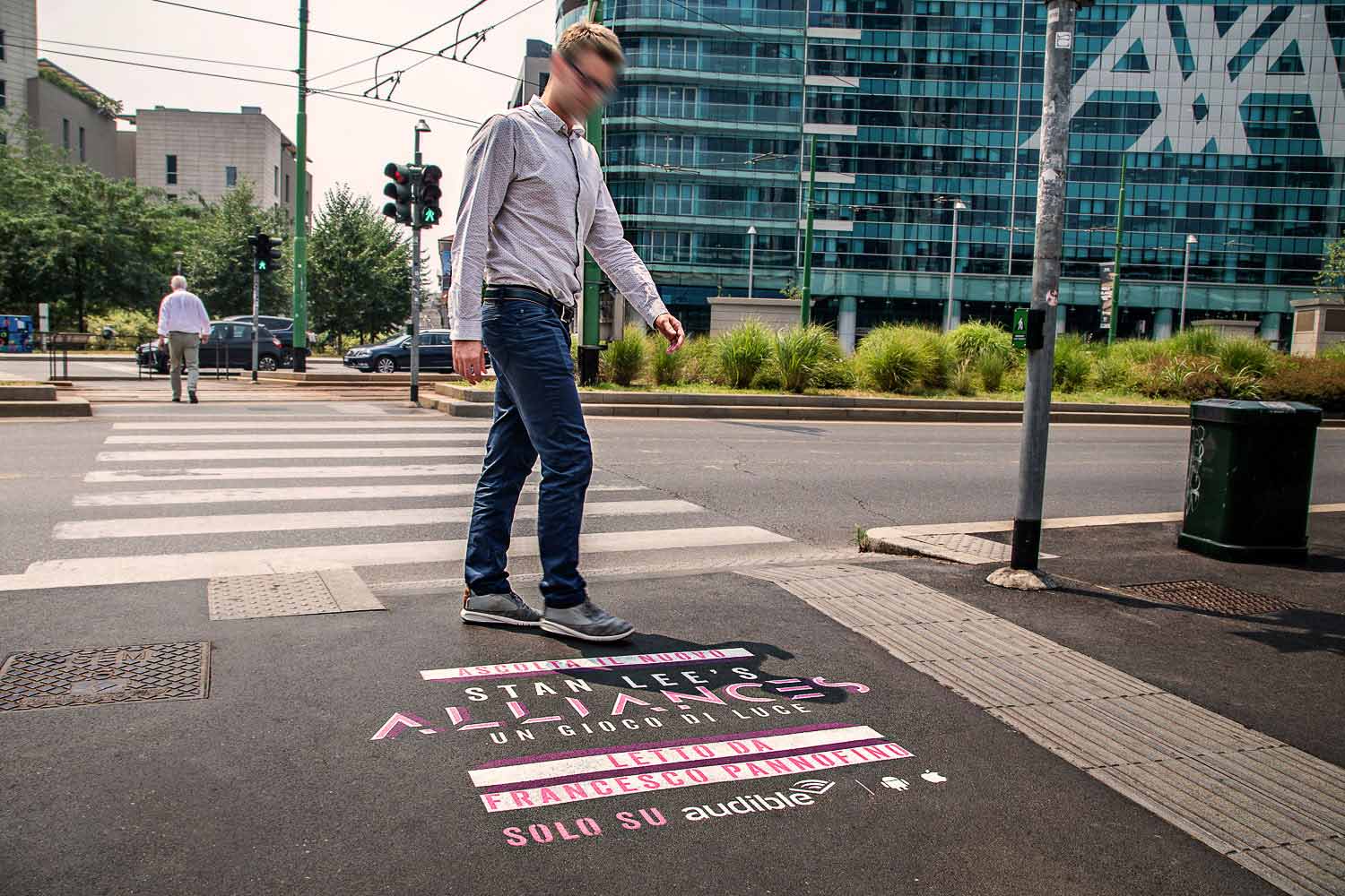 street advertisement audible stan lee