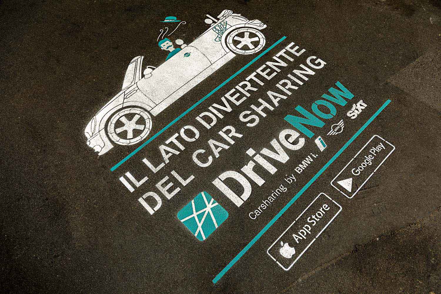 graffiti pubblicitari drivenow