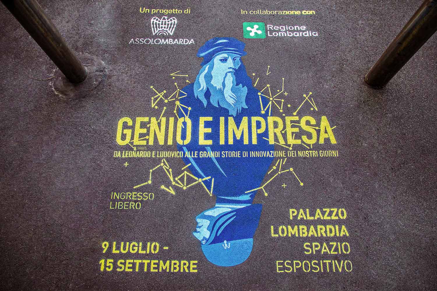 graffiti pubblicitari leonardo genio e impresa