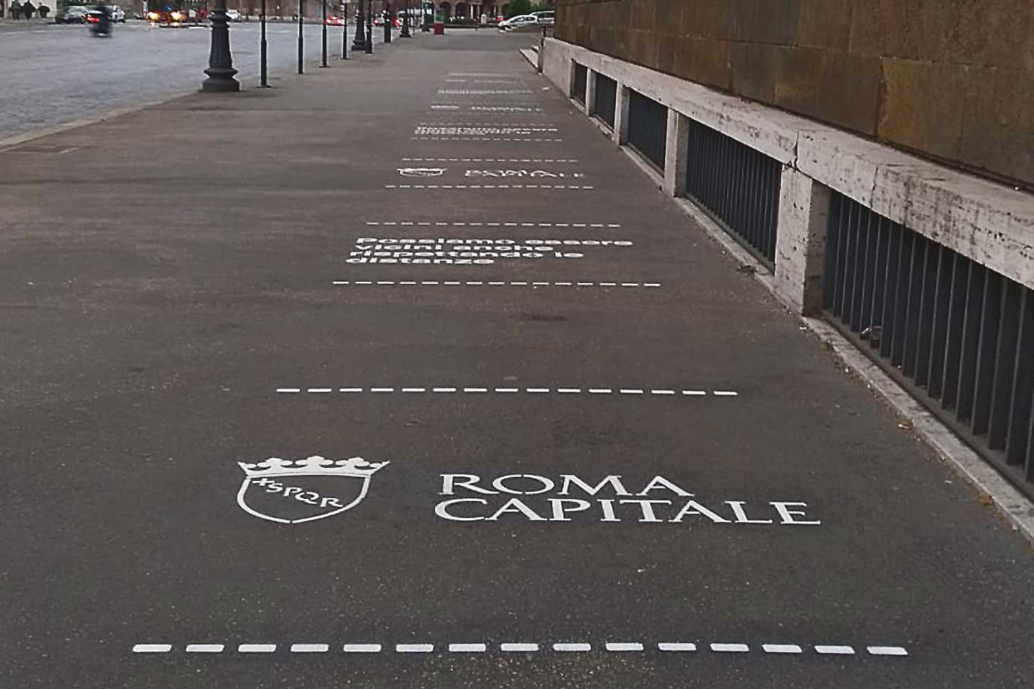 street marketing social distancing comune di roma