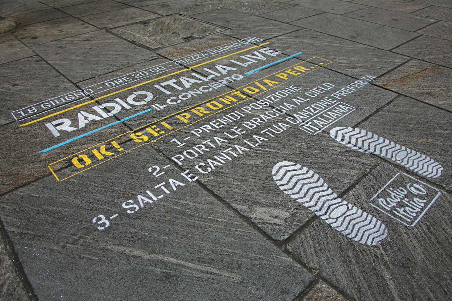street marketing radio italia concerto duomo