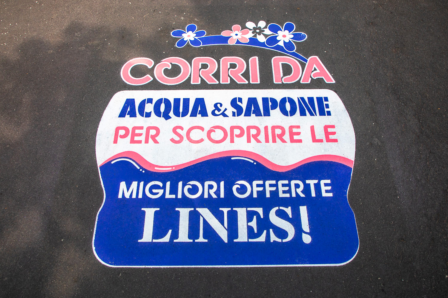 graffiti pubblicitari Acqua & Sapone
