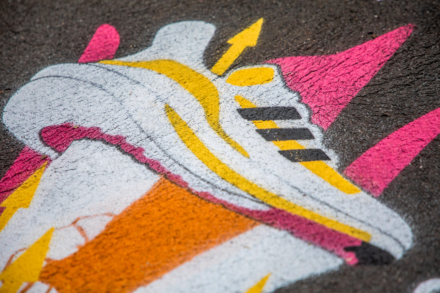 green graffiti advertising adidas ultraboost