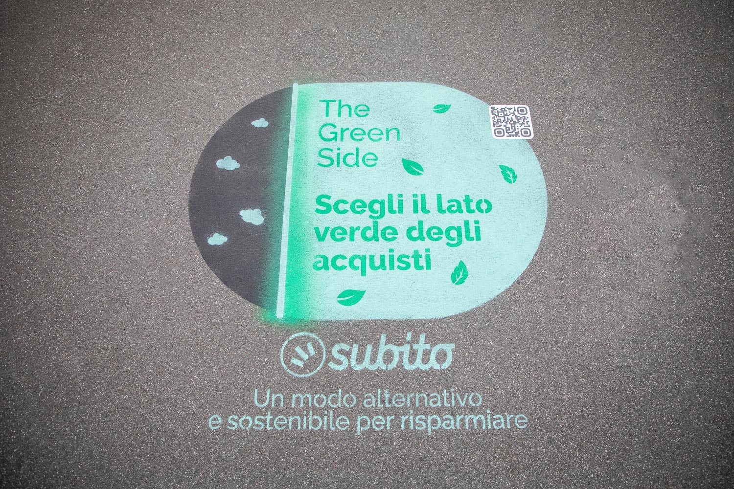 Street Marketing Guerrilla graffiti Subito.it