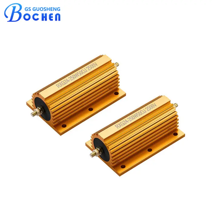 RX24 Gold Aluminum Shell Wirewound Resistors 250W 50 Ohms 5% Resistor