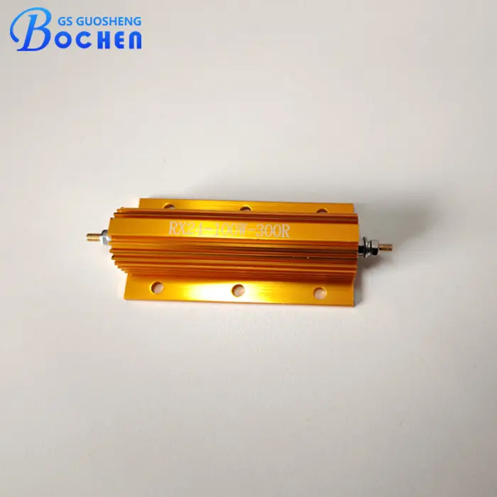 RX24 Golden Aluminum Housed Wirewound Power Resistors 100W with Screw Terminals