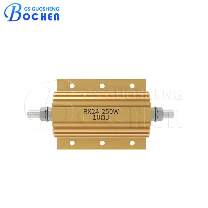 RX24 Gold Aluminum Housed Wirewound Power Resistors 250W 10Ohms Tolerance 5%