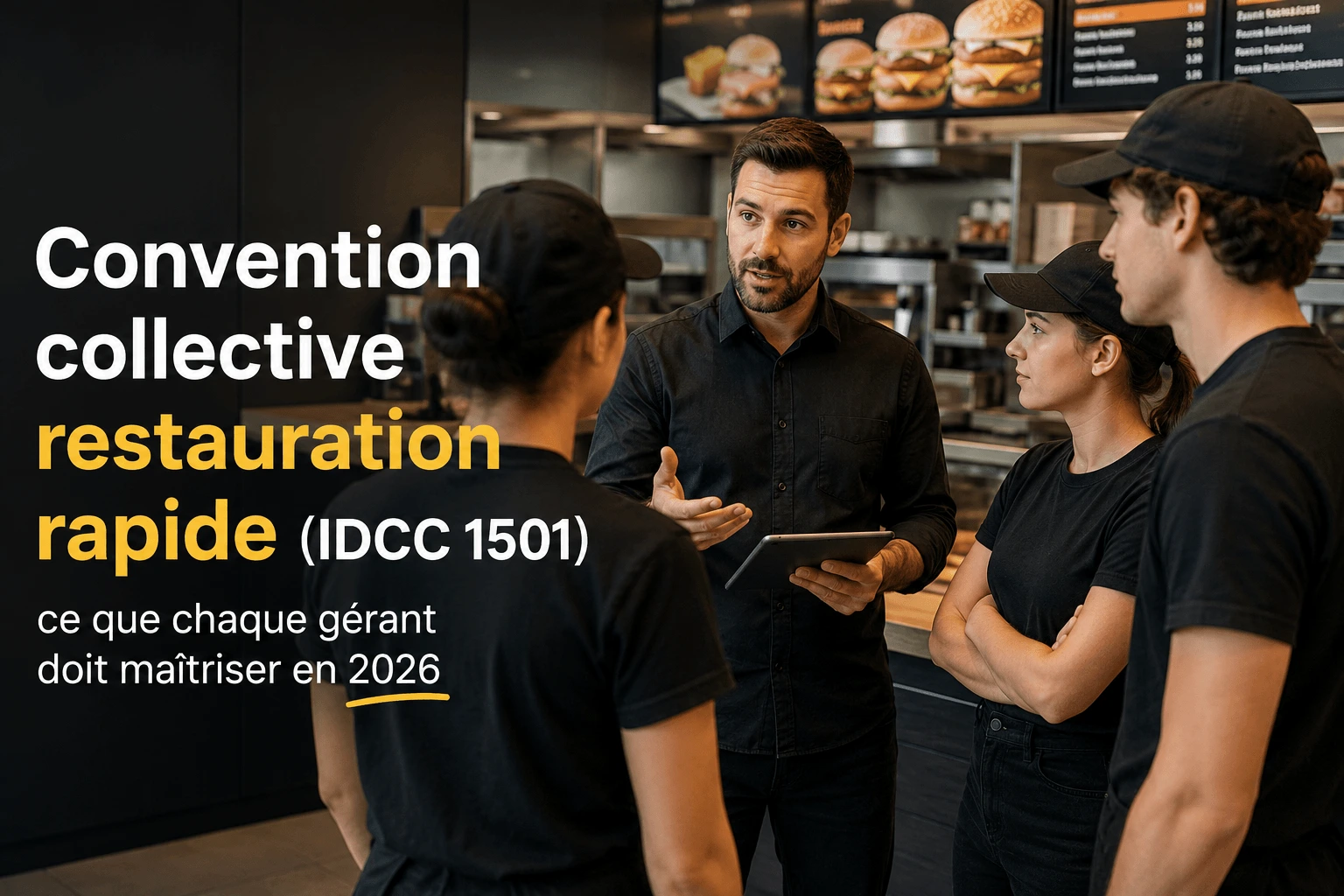 Convention collective restauration rapide (IDCC 1501) : ce que chaque gérant doit maîtriser en 2026