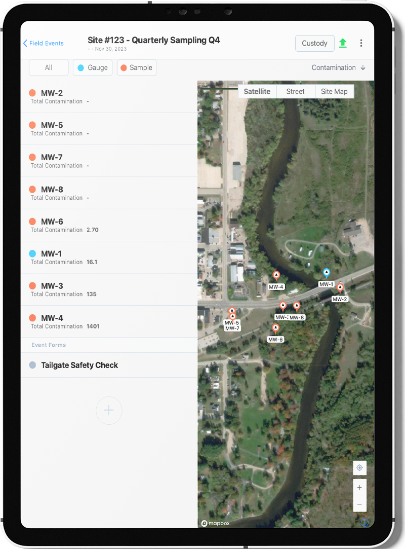 image of smartphone with company app interface