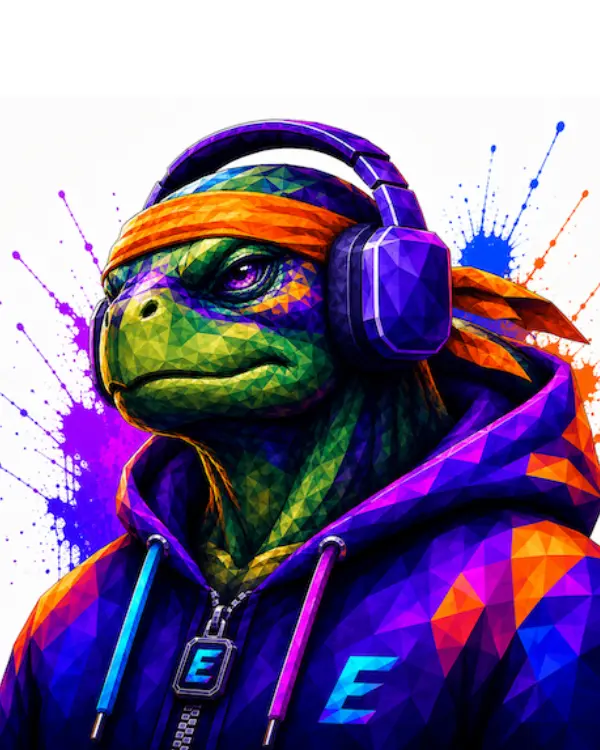Huib illustrated as a turtle