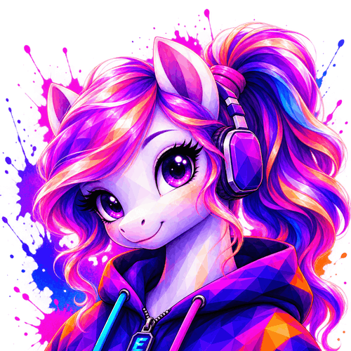 Nour El Miligi illustrated as a pony