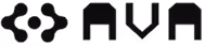 Logo featuring an abstract connected shapes symbol followed by stylized letters forming a word.