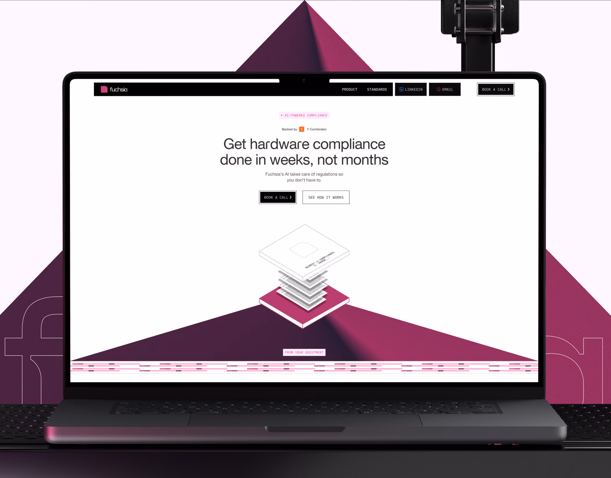 Laptop screen showing KlavisAI homepage with AI agent training and live environments for training AI agents.