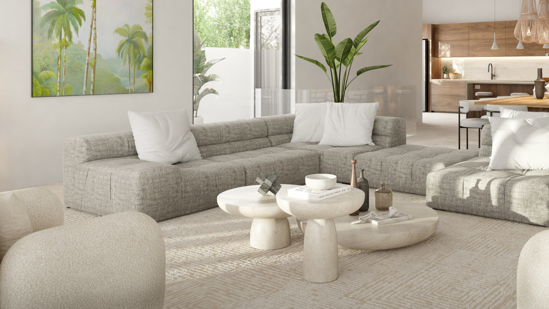 Completed Manick Hillside open-plan living inspiration