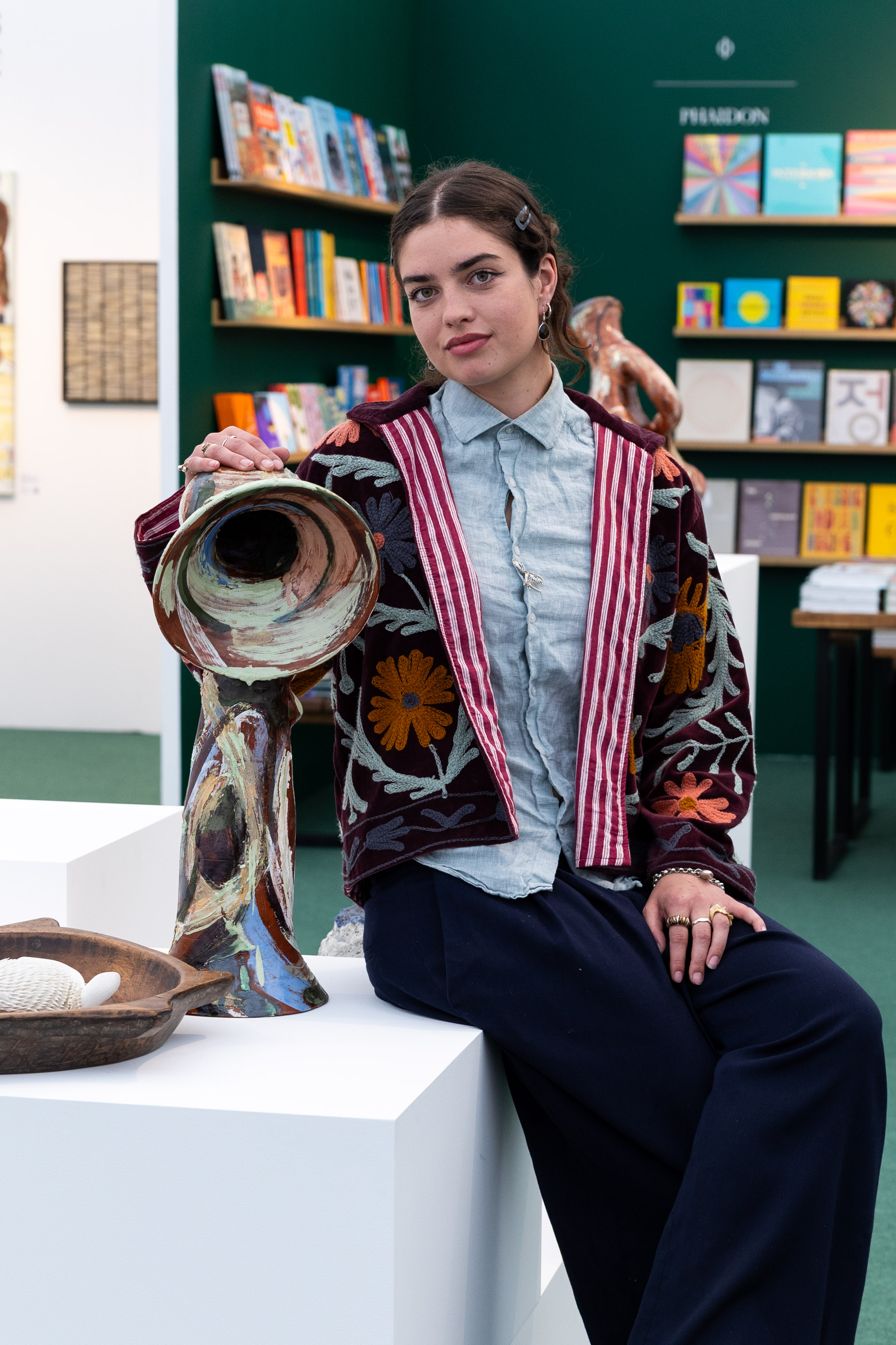 Georgia Weston with ceramic sculpture
