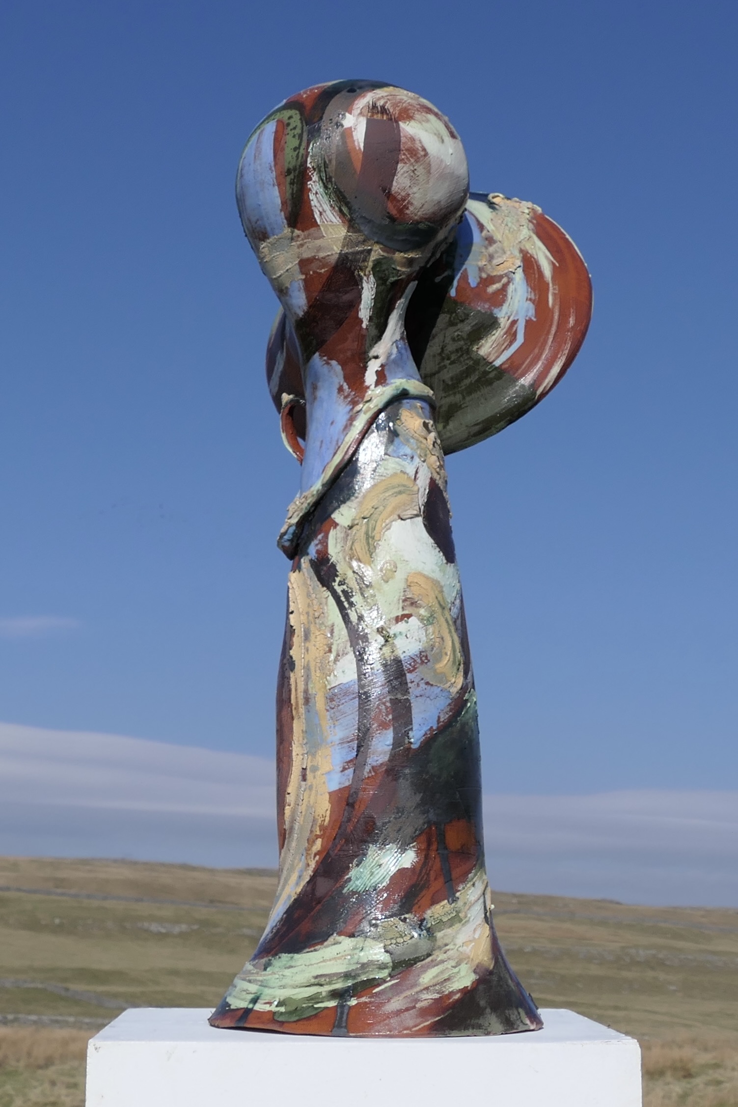 Detail of Wrapped ceramic sculpture