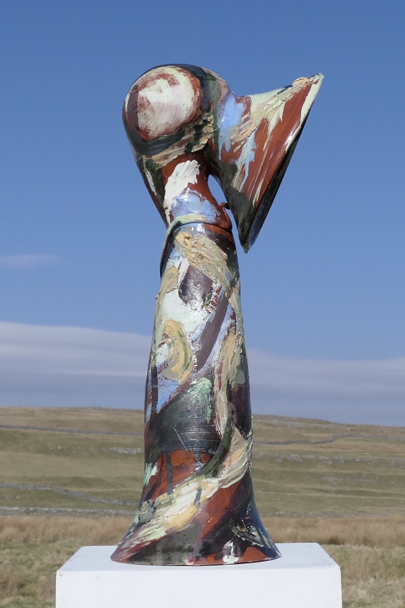 Wrapped ceramic sculpture