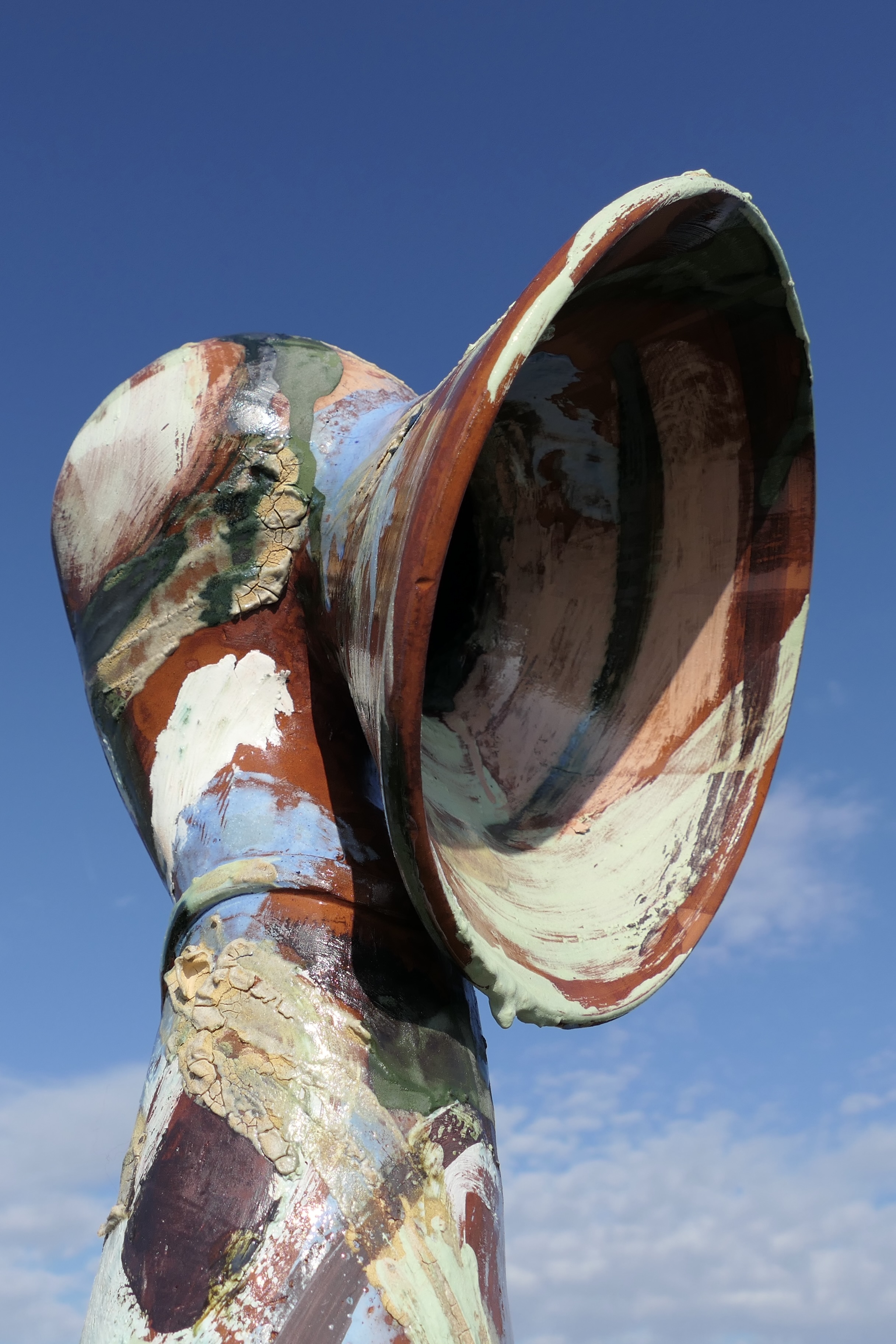 Wrapped ceramic sculpture detail