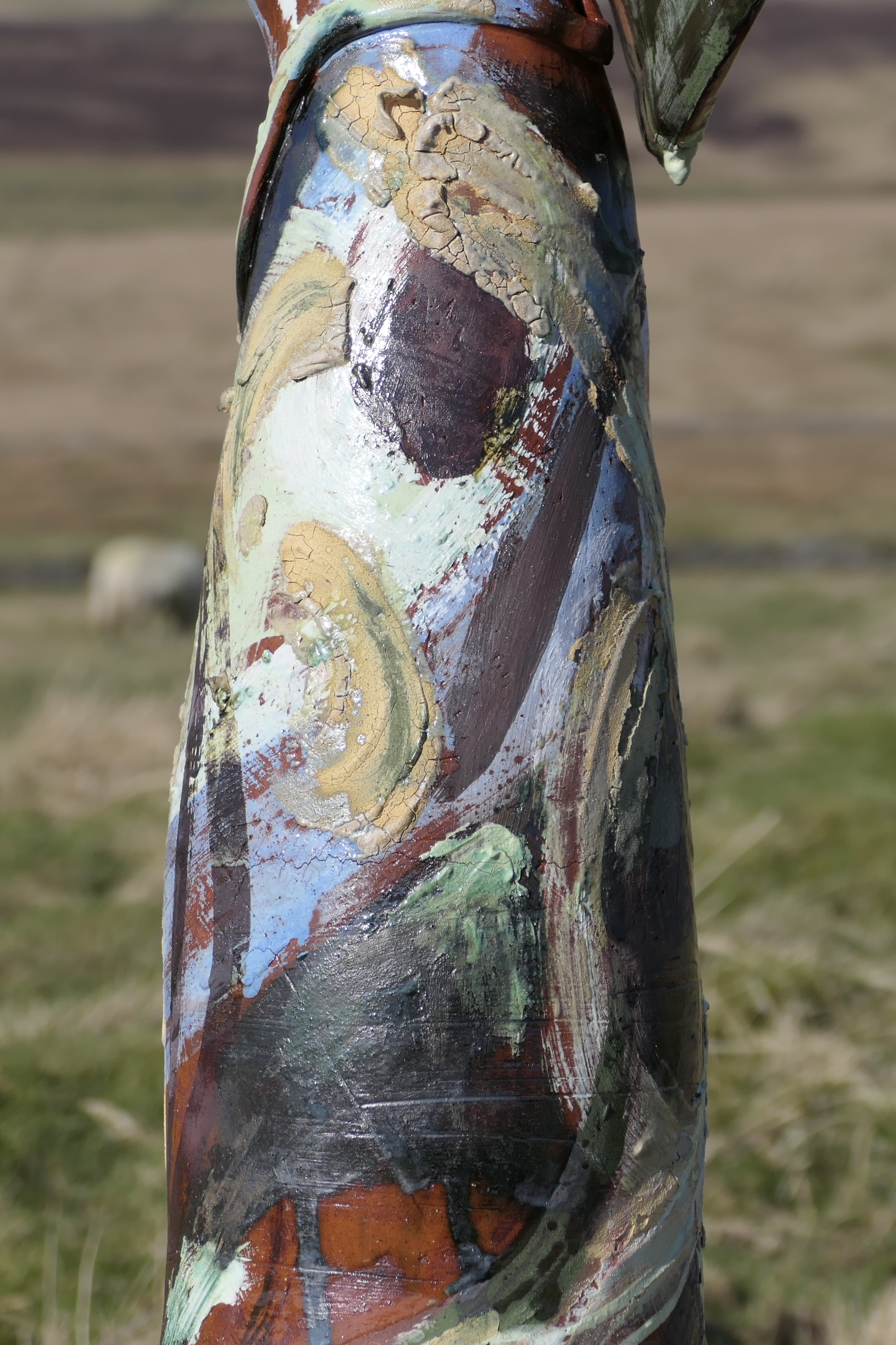 Wrapped ceramic sculpture detail