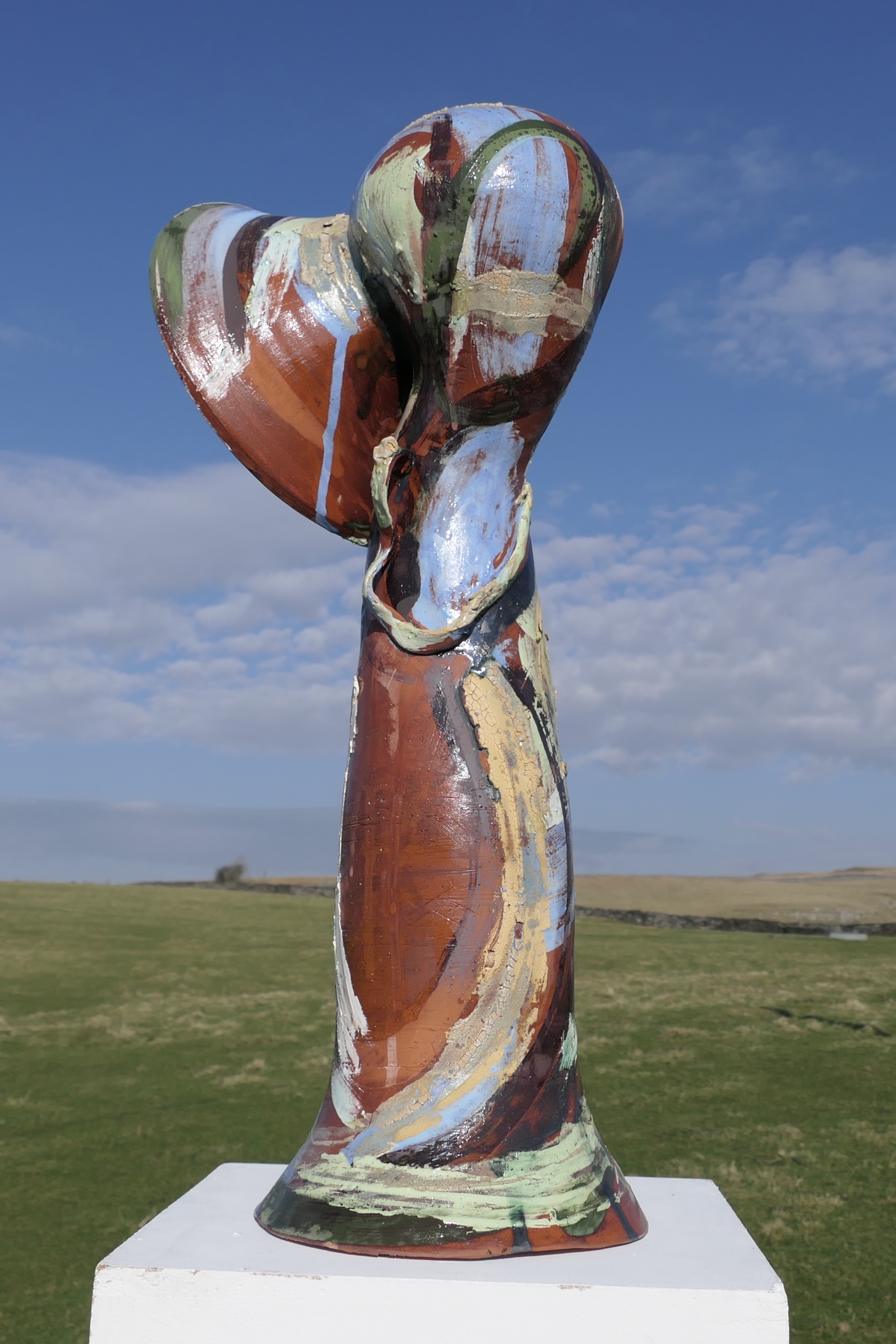 Wrapped ceramic sculpture detail