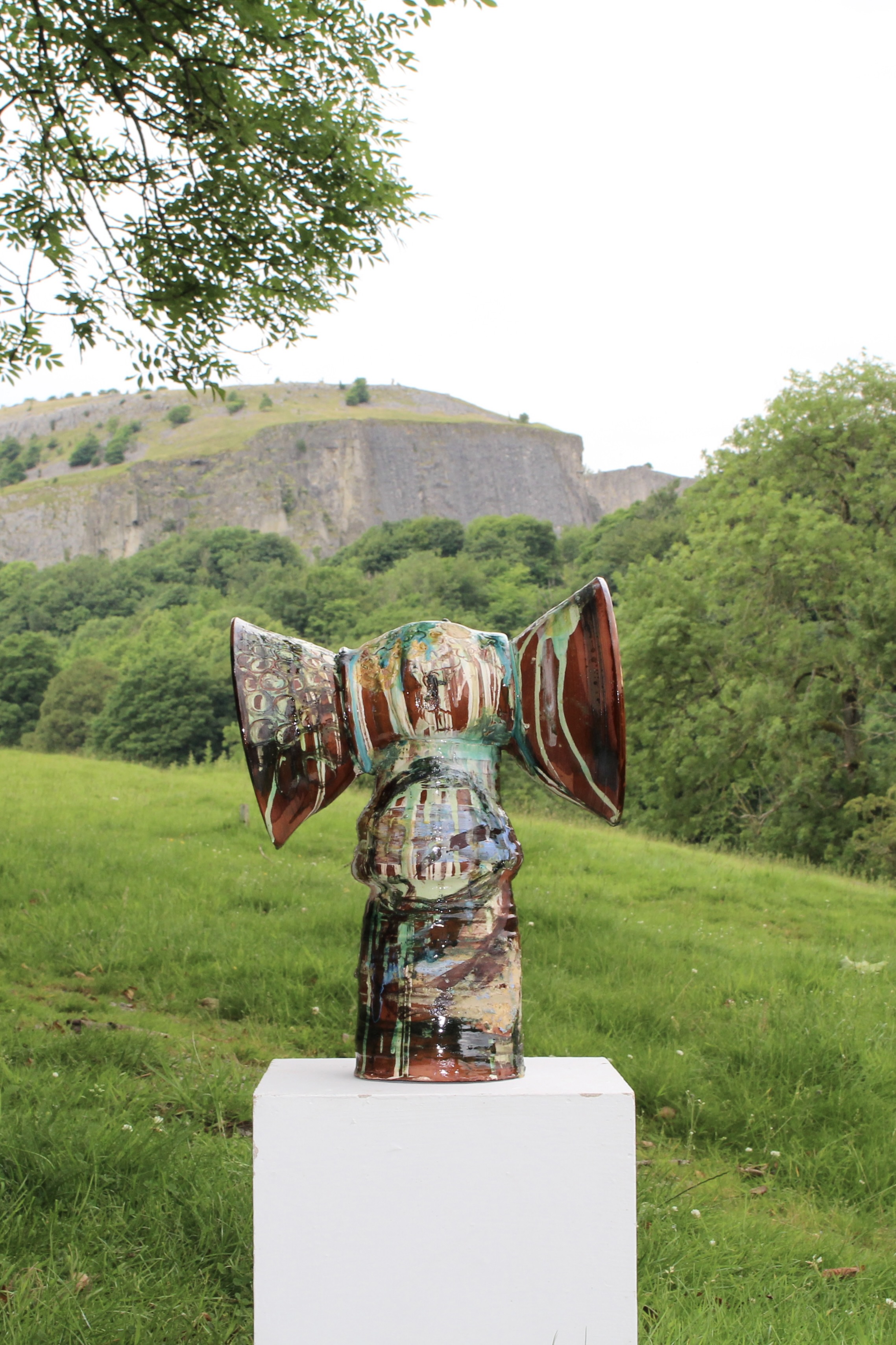 Trumpet ceramic sculpture by Georgia Weston