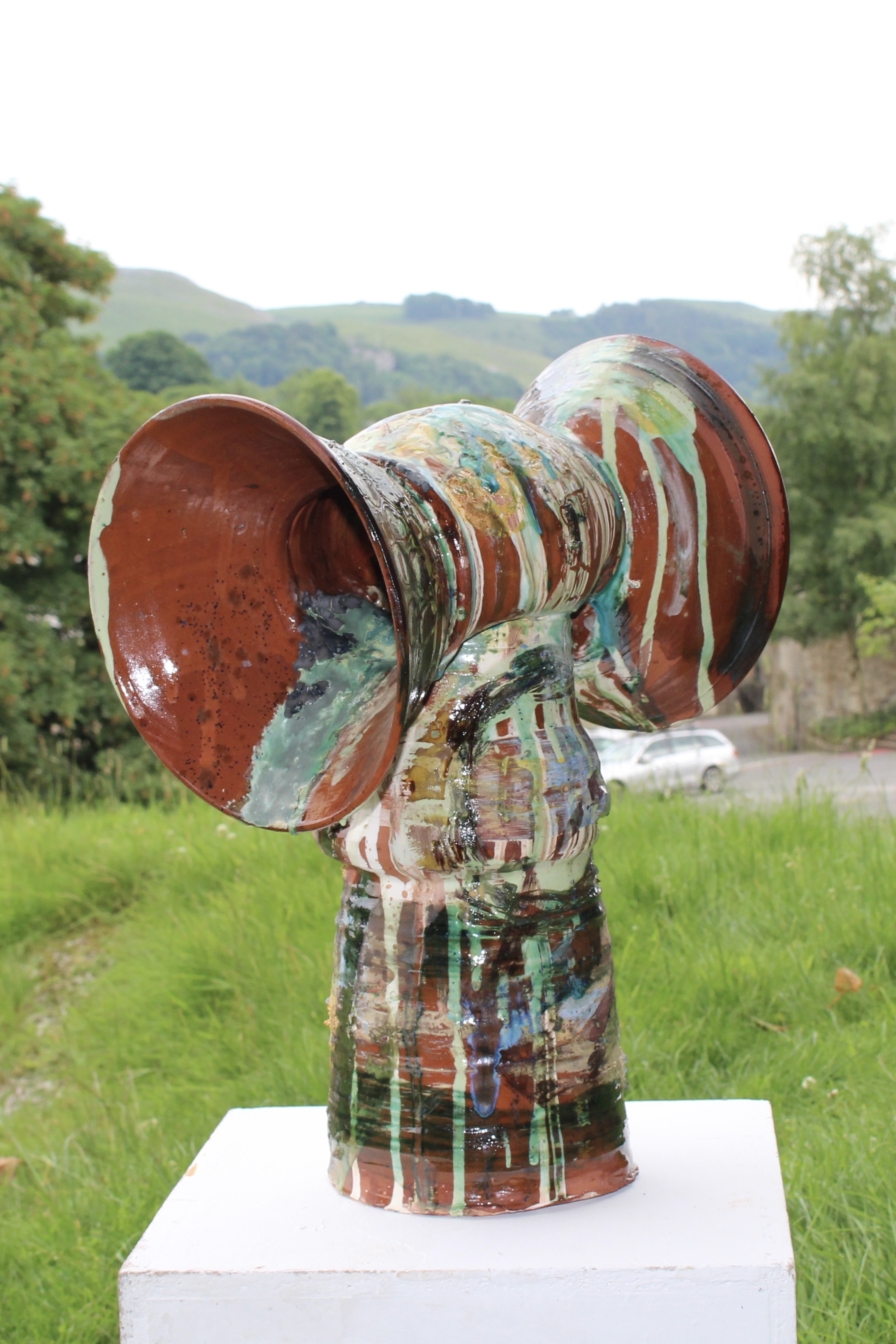 Trumpet ceramic sculpture