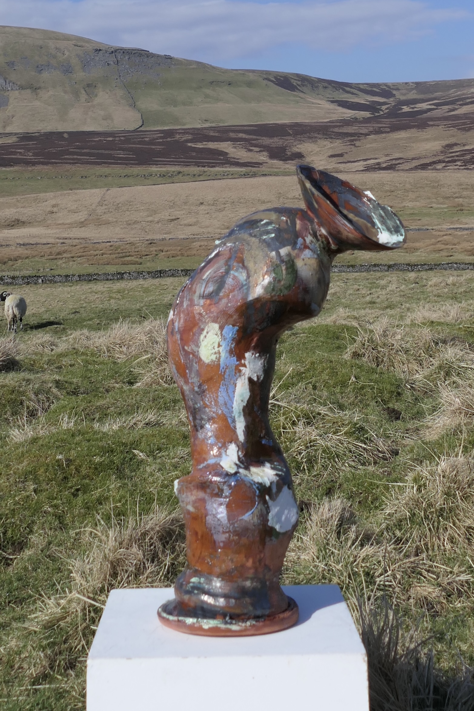 Echoes ceramic sculpture side view