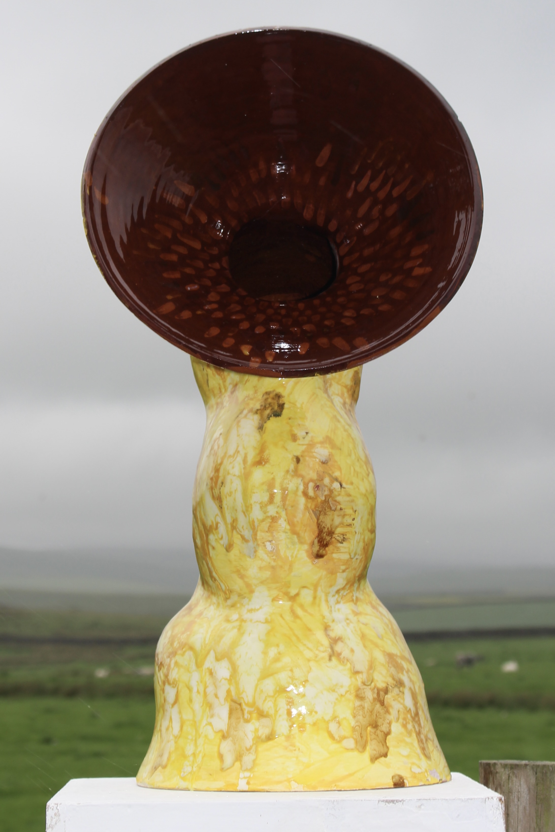 Detail of MorningMist ceramic sculpture