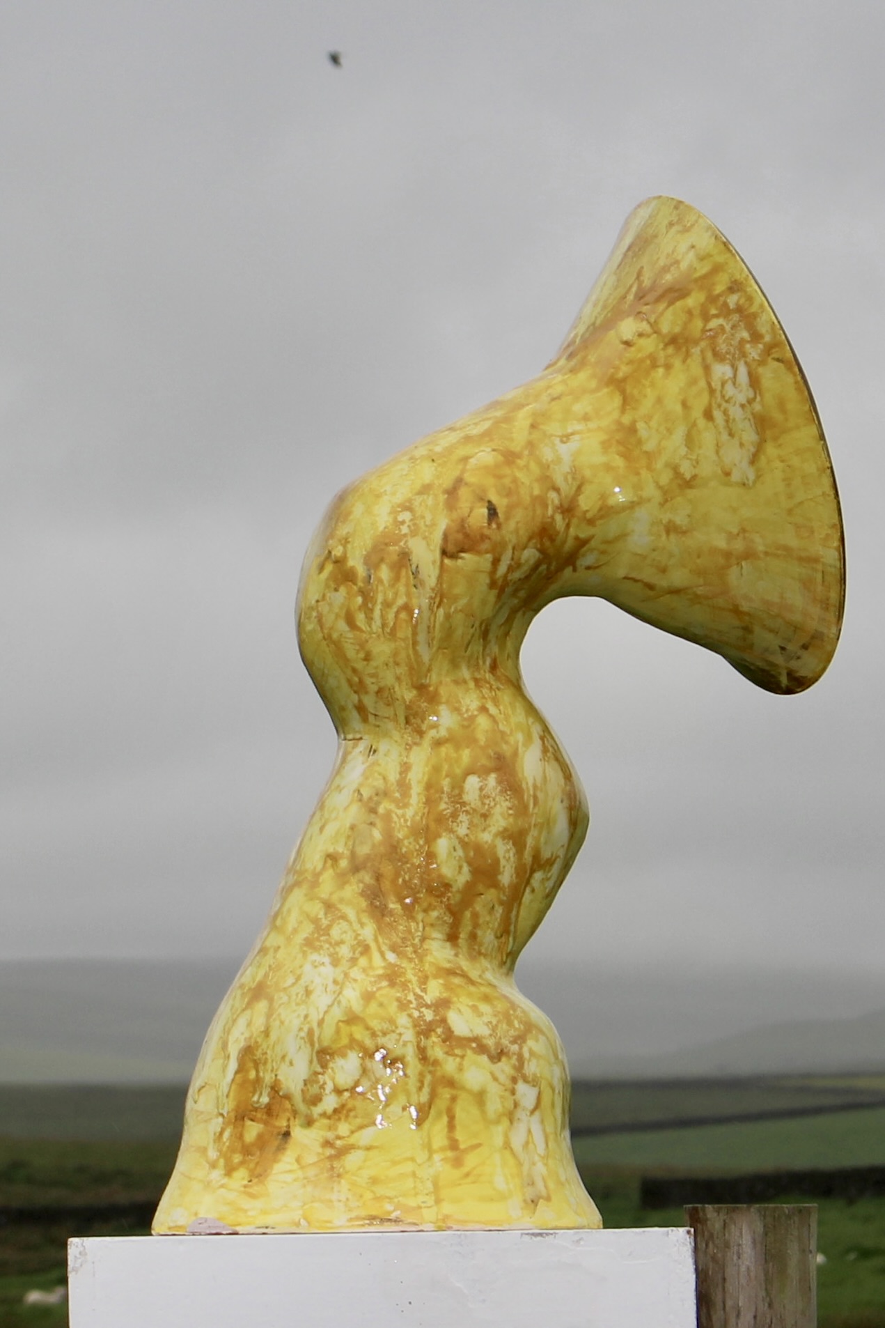 MorningMist ceramic sculpture side view